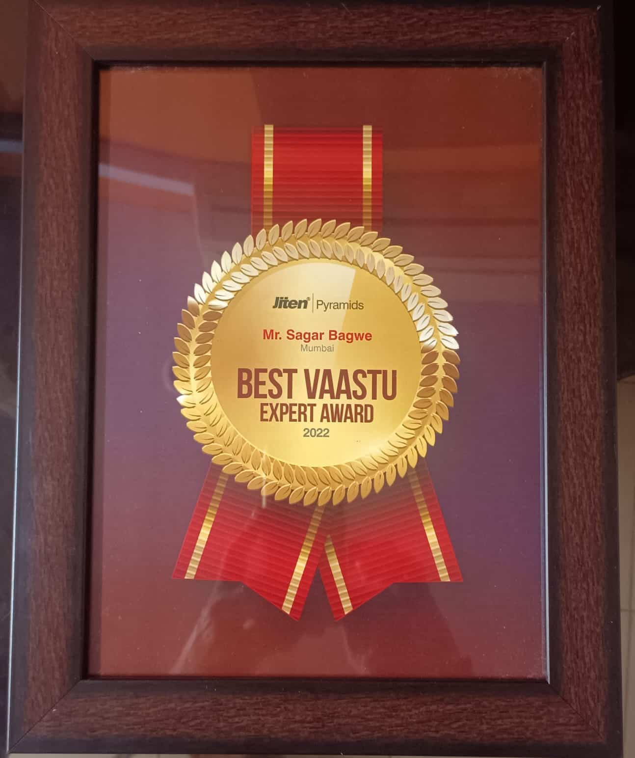 Jiten pyramid felicitated ''BEST VASTU EXPERT AWARD 2022.''